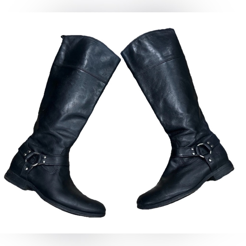 Frye 'Melissa Harness' Riding Boot- Black- Size 9.1/2 B